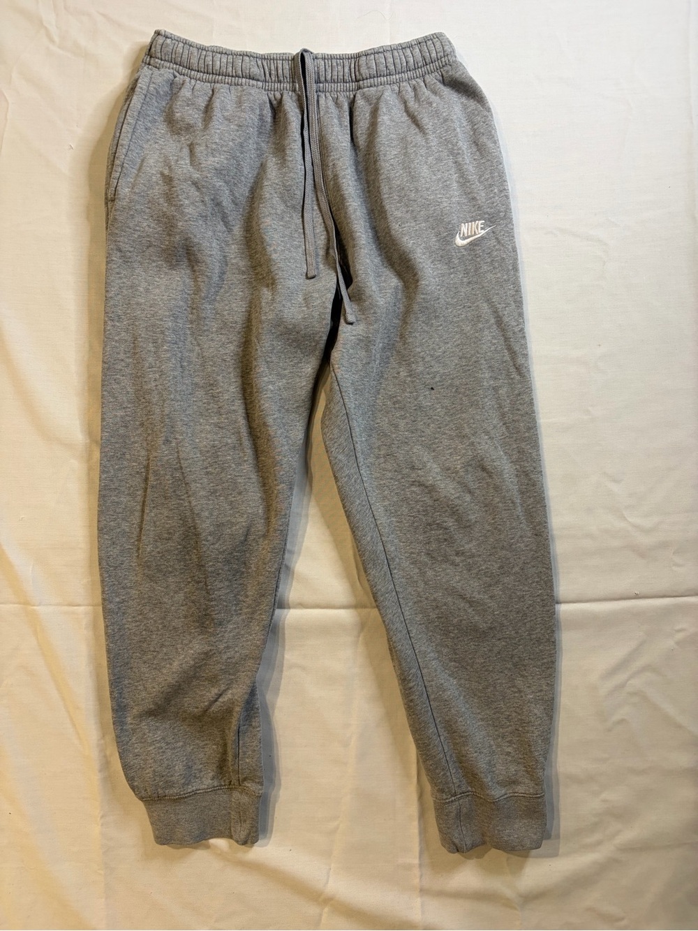 Nike Grey Kids Fleece Joggers with Drawstring
